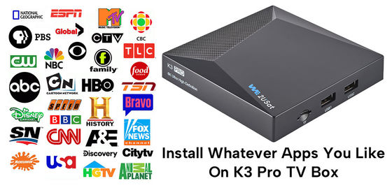 تخصيص أندرويد IPTV Box We2u K3 Pro Lifetime IPTV Box الأسود