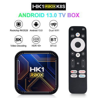 HK1RBOX K8S صندوق استقبال IPTV الذكي أندرويد 13 RK3528 8K
